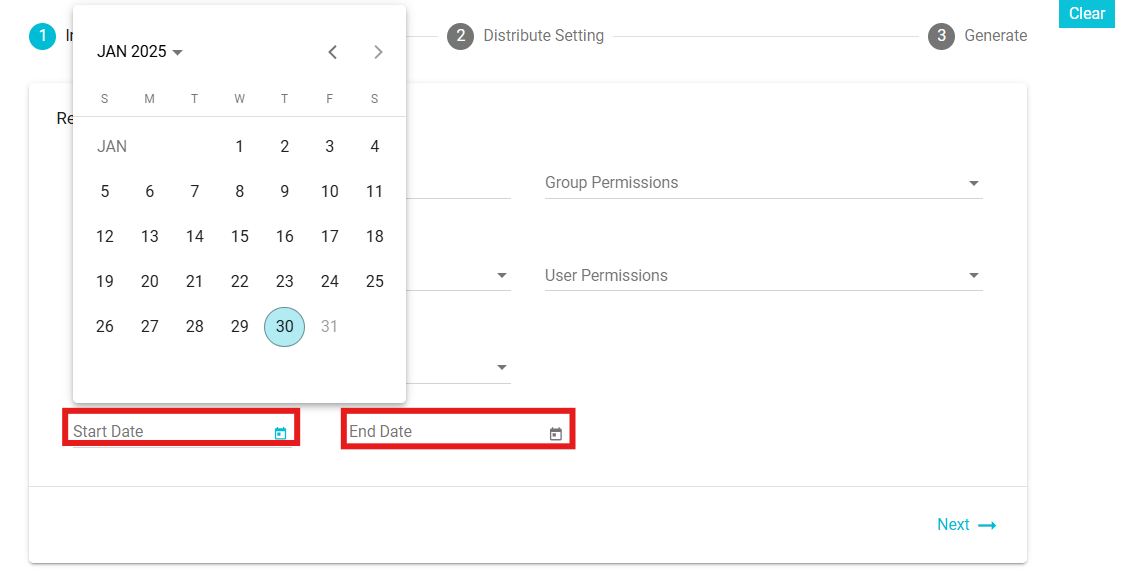 image showing how start date and end date are selected