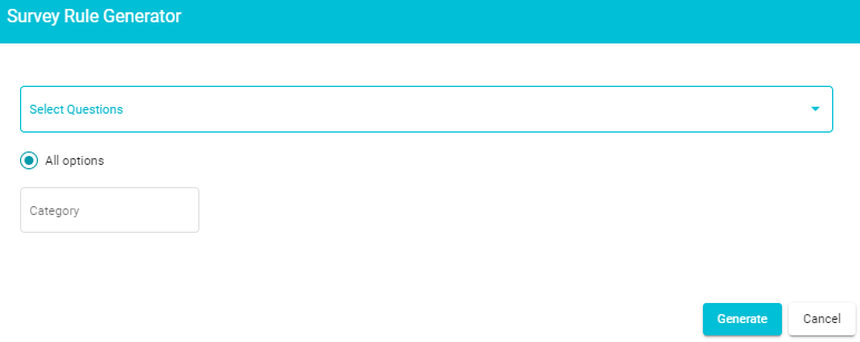 image of Survey Rule Generator used for specific questions